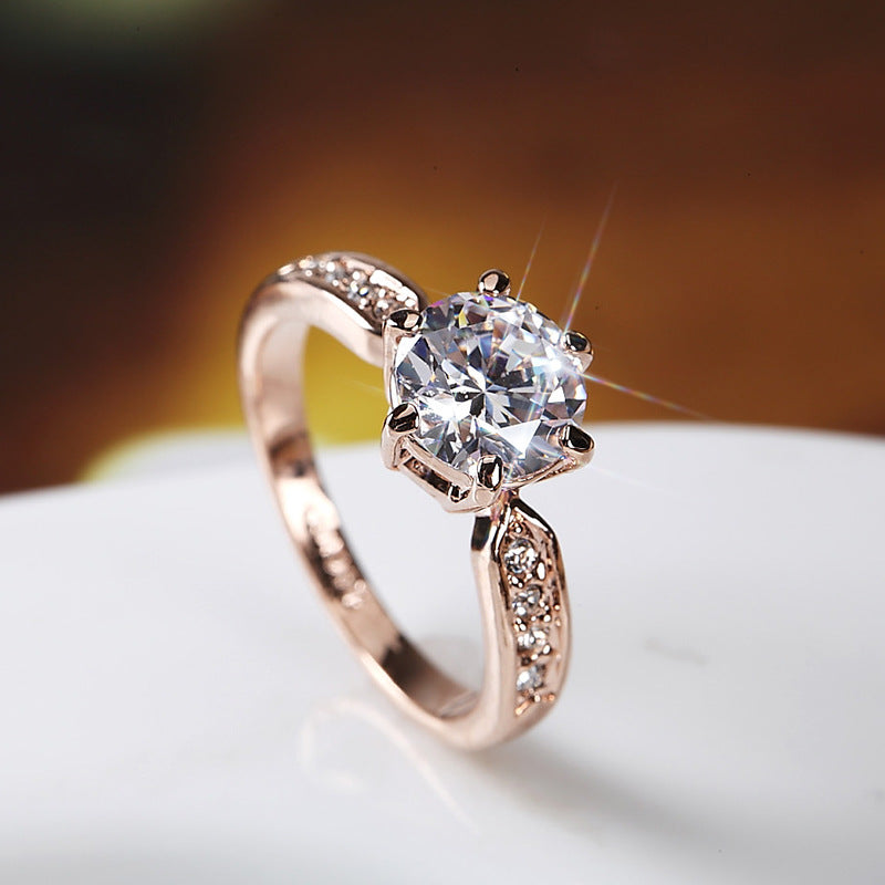 Damen Ring mit funkelndem Zirkon im schicken Design