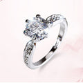 Damen Ring mit funkelndem Zirkon im schicken Design