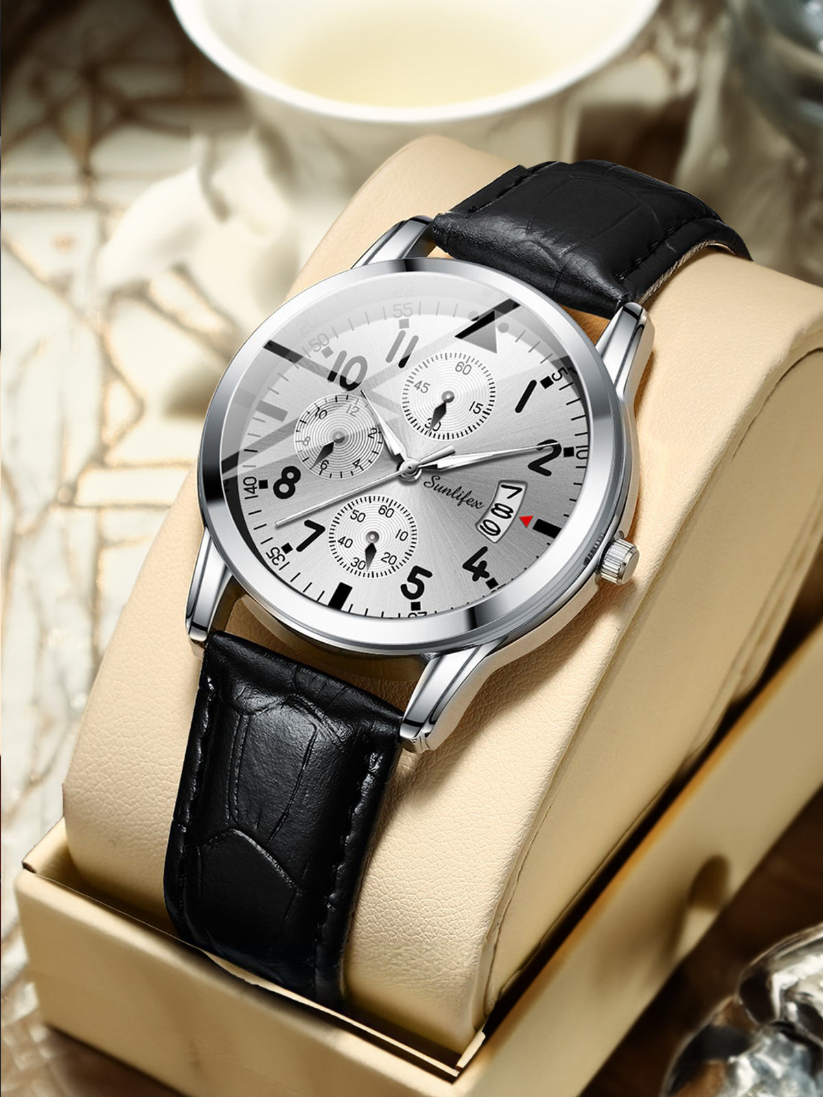 Herren Armbanduhr mit Chronograph – Elegantes Business-Design