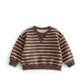 Gestreifter Kinder Pullover mit Rundhalsausschnitt – Langarm