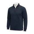 Herren Strickpullover mit Rautenmuster – Half-Zip Look