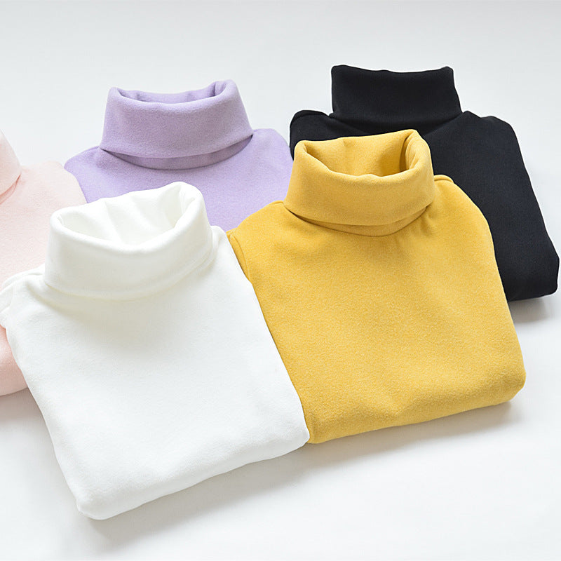 Girls'Langarm  T-Shirt mit Stehkragen – Herbst