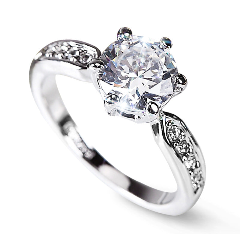Damen Ring mit funkelndem Zirkon im schicken Design