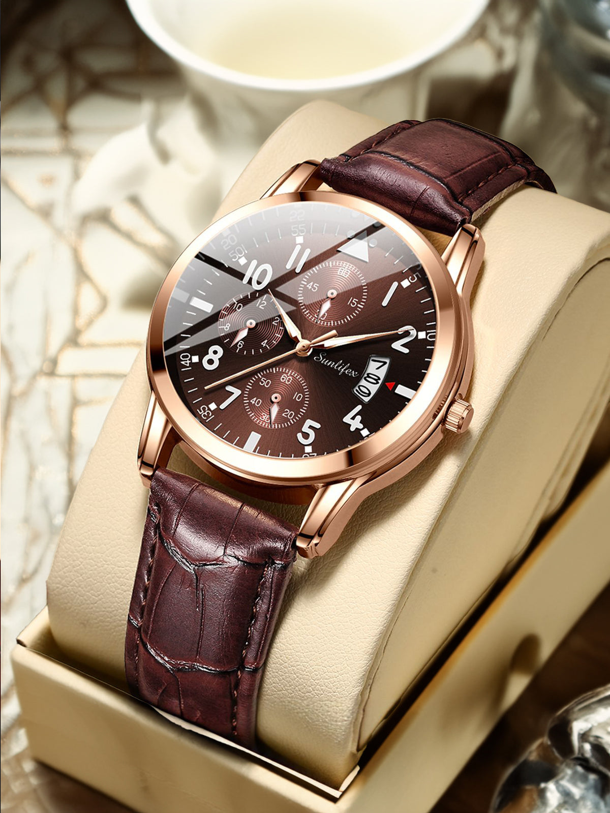 Herren Armbanduhr mit Chronograph – Elegantes Business-Design