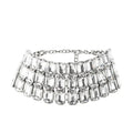 Chic multi-row rhinestone glitter necklace for women