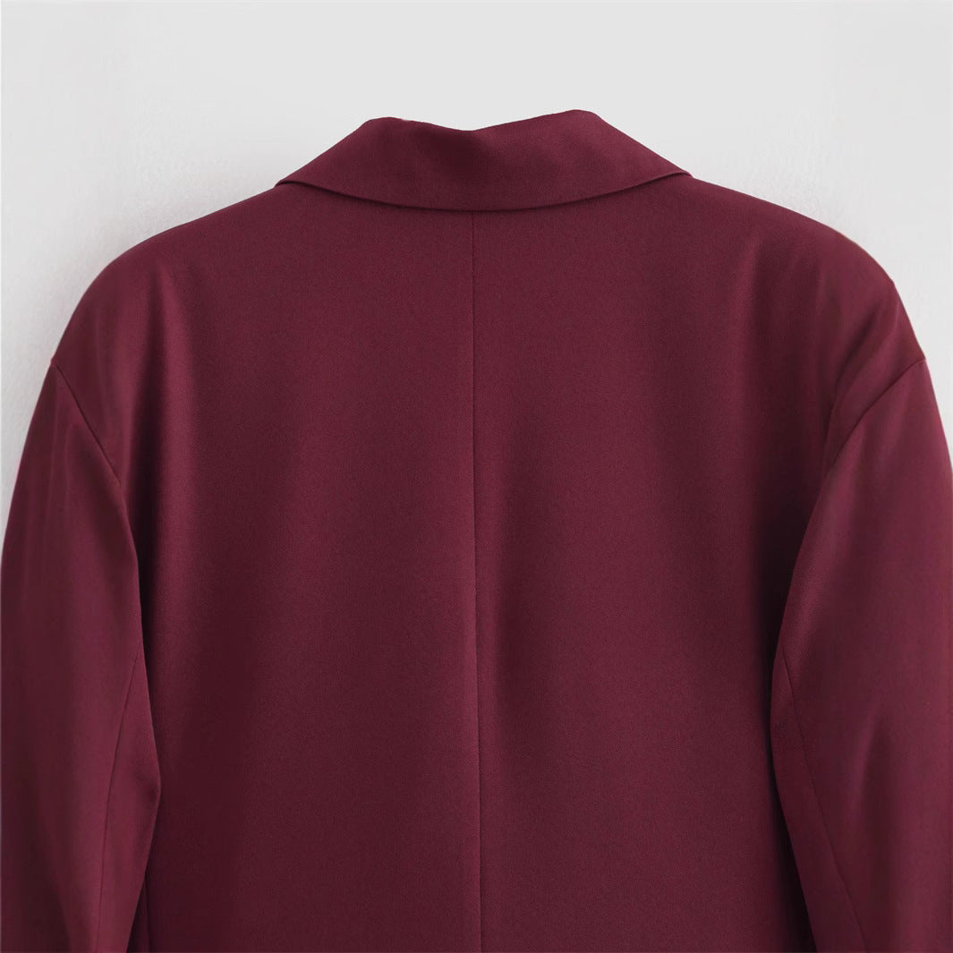 Eleganter Damen Zweireiher-Blazer mit Reverskragen – Lässiger Chic