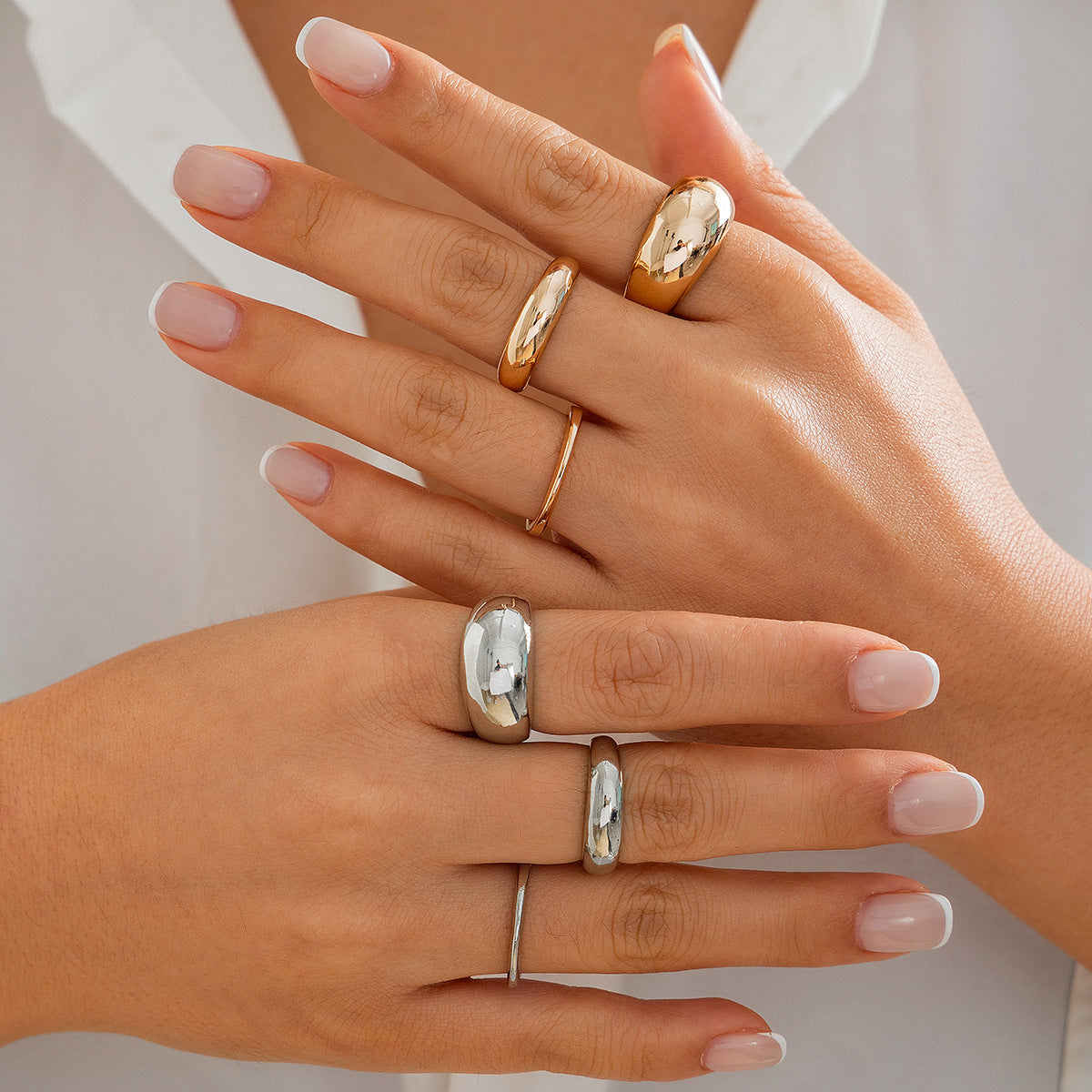 3-teiliges Ring-Set – Gold