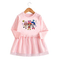 Kinder Langarm Kleid mit Cartoon-Print –