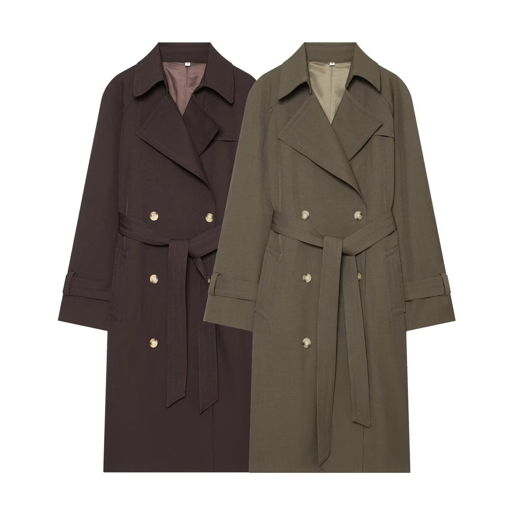 Damen Trenchcoat mit Reverskragen –Moderner Streetstyle