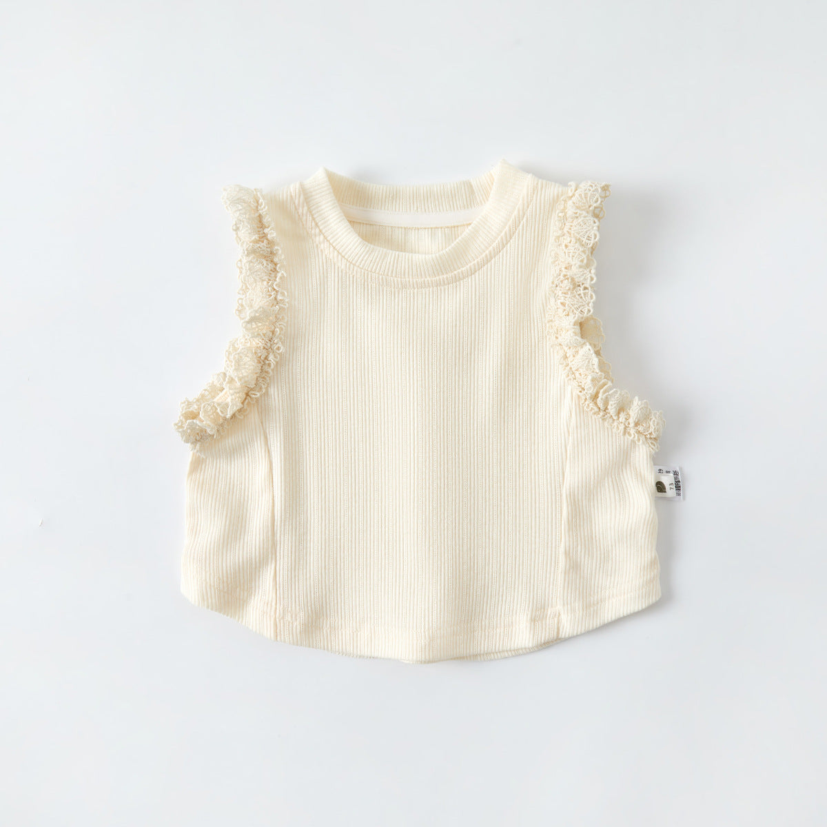 Cute Girls' Lace 2-teiliges Baby Sommer-Set mit Weste & Latzkleid – Unifarben