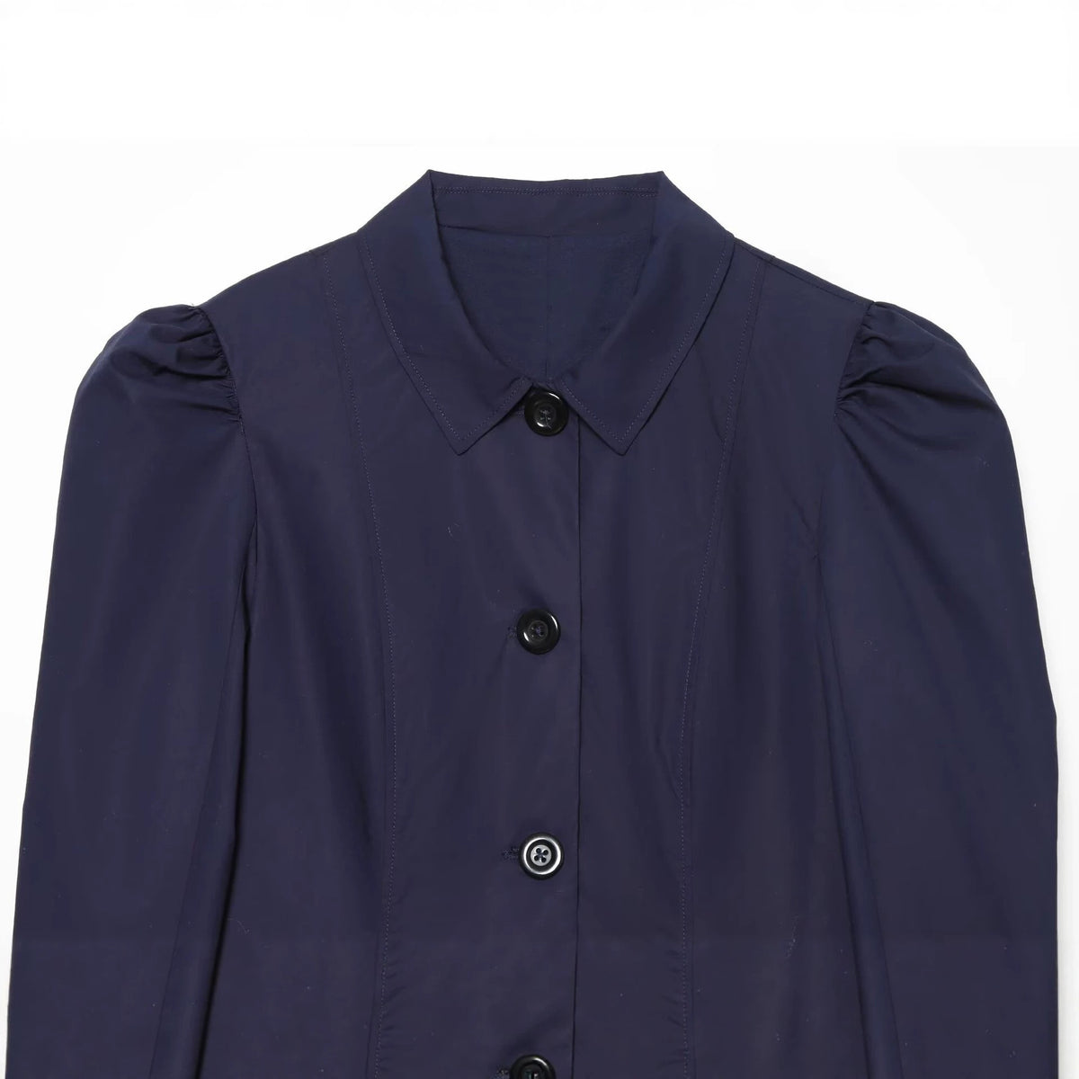Women's pleated shoulder lapel suit jacket