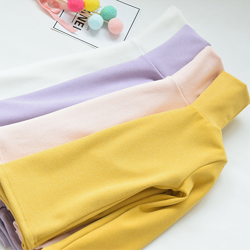 Girls'Langarm  T-Shirt mit Stehkragen – Herbst