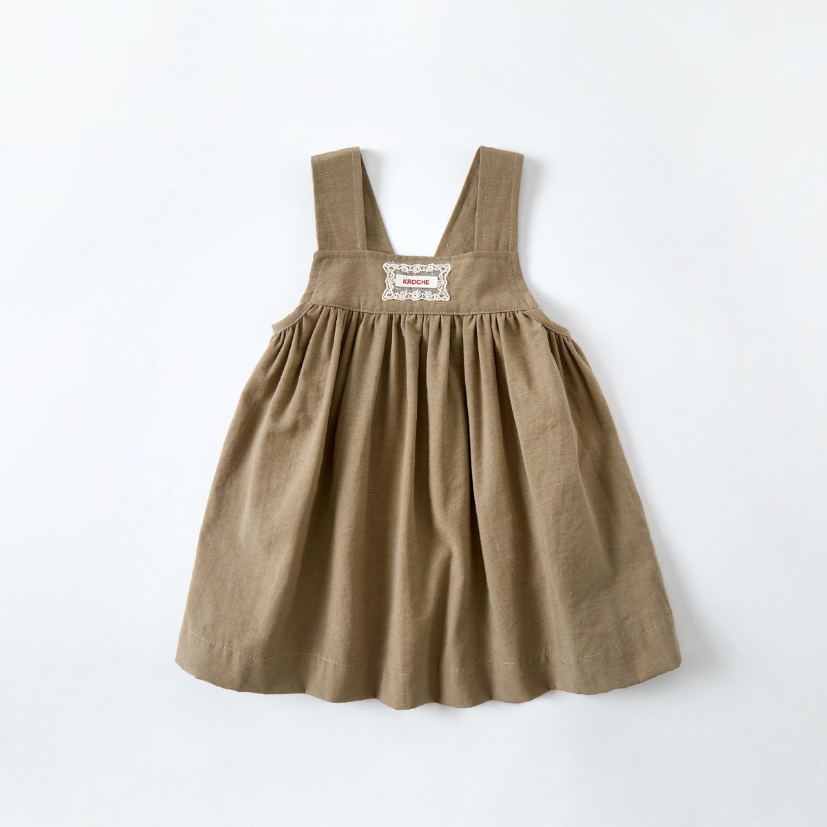 Cute Girls' Lace 2-teiliges Baby Sommer-Set mit Weste & Latzkleid – Unifarben