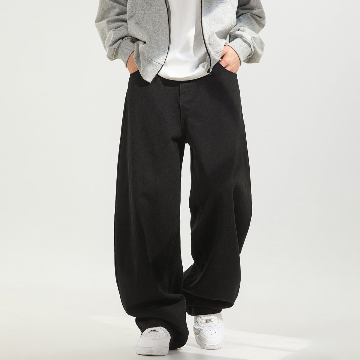 Herren Loose-Fit Jeans in Grau
