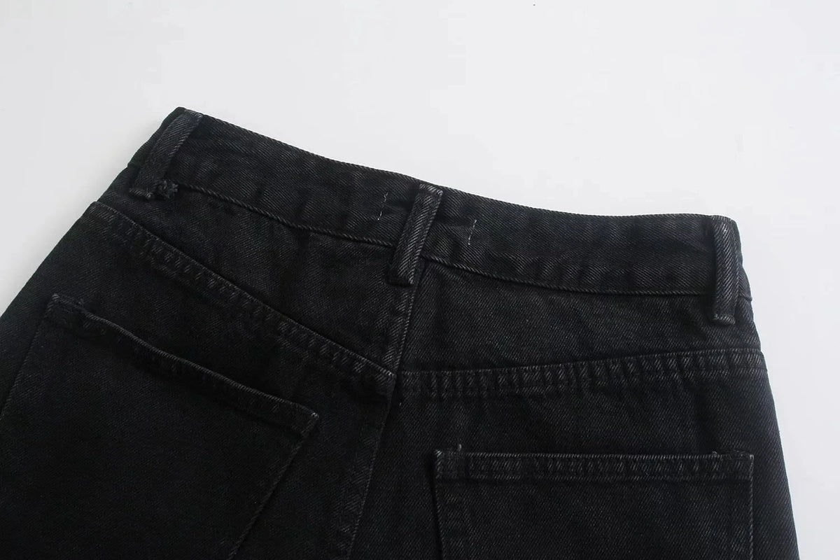 Damen Wide-Leg-Hose in Schwarz – High-Waist mit elegantem Look