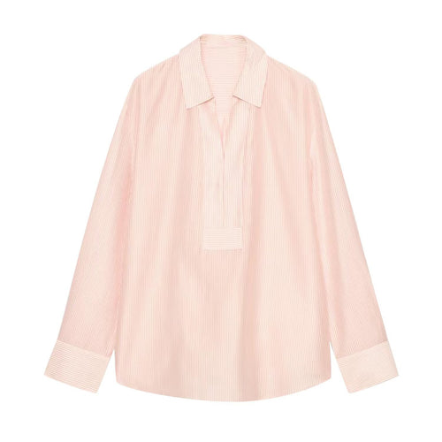 Damen Bluse mit Polokragen – Langarmbluse