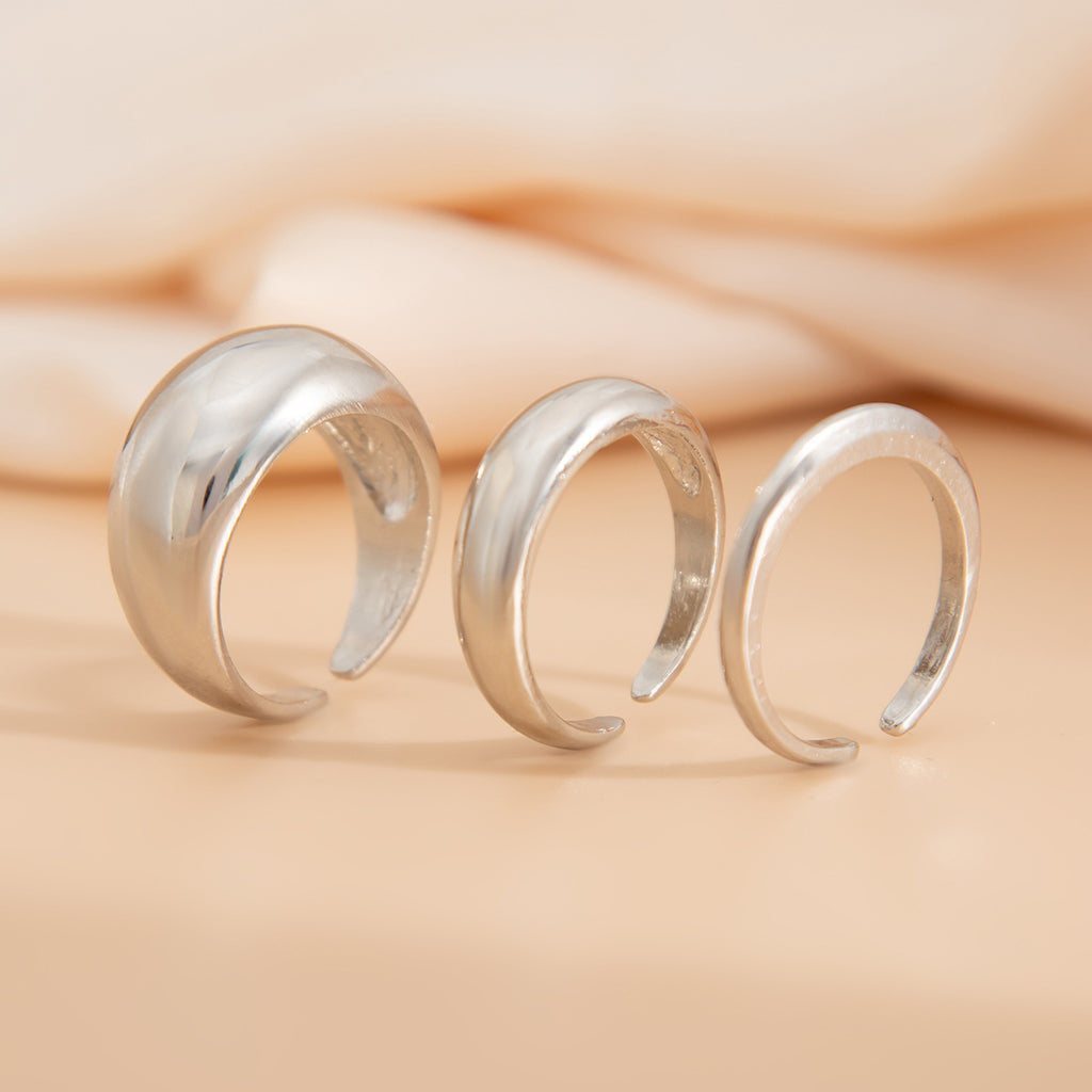 3-teiliges Ring-Set – Gold