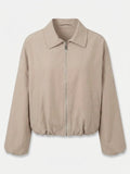 Beige Blousonjacke