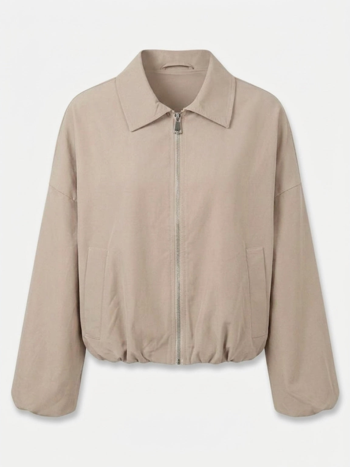 Beige Blousonjacke