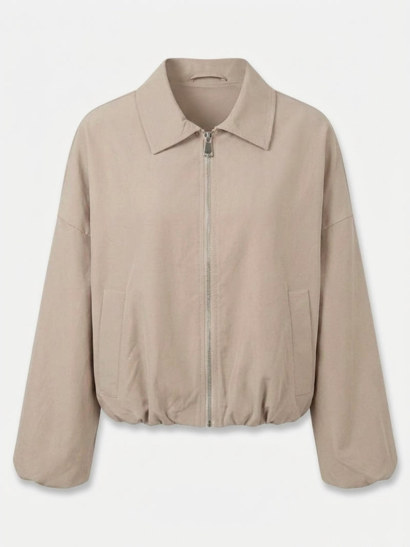 Beige Blousonjacke