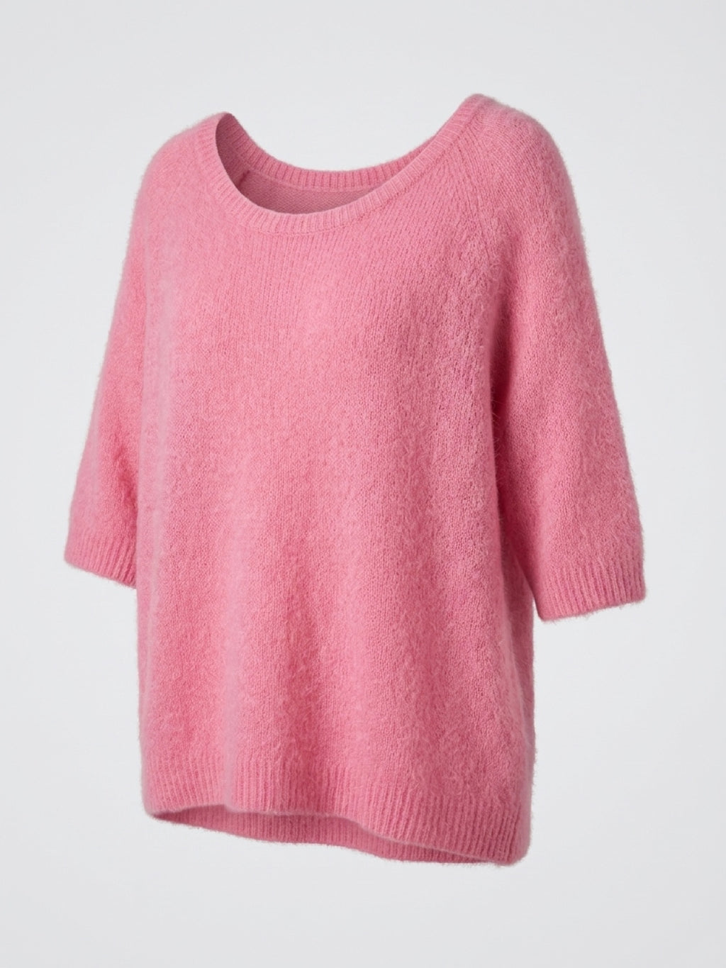 Eleganter Damen-Kurzarm-Strickpullover mit U-Ausschnitt – Gemütlicher Feinstrick-Pullover für den Alltag