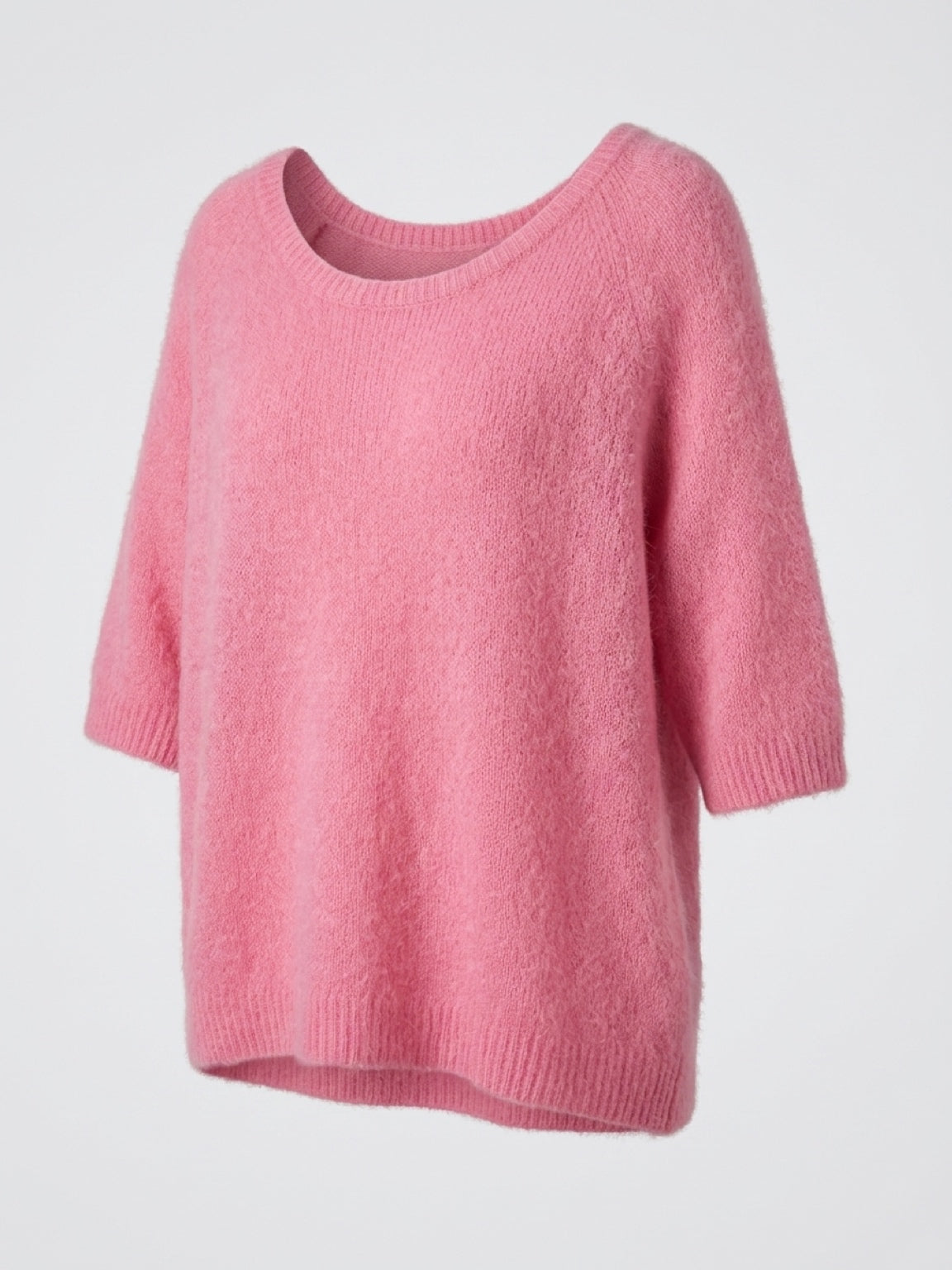 Eleganter Damen-Kurzarm-Strickpullover mit U-Ausschnitt – Gemütlicher Feinstrick-Pullover für den Alltag