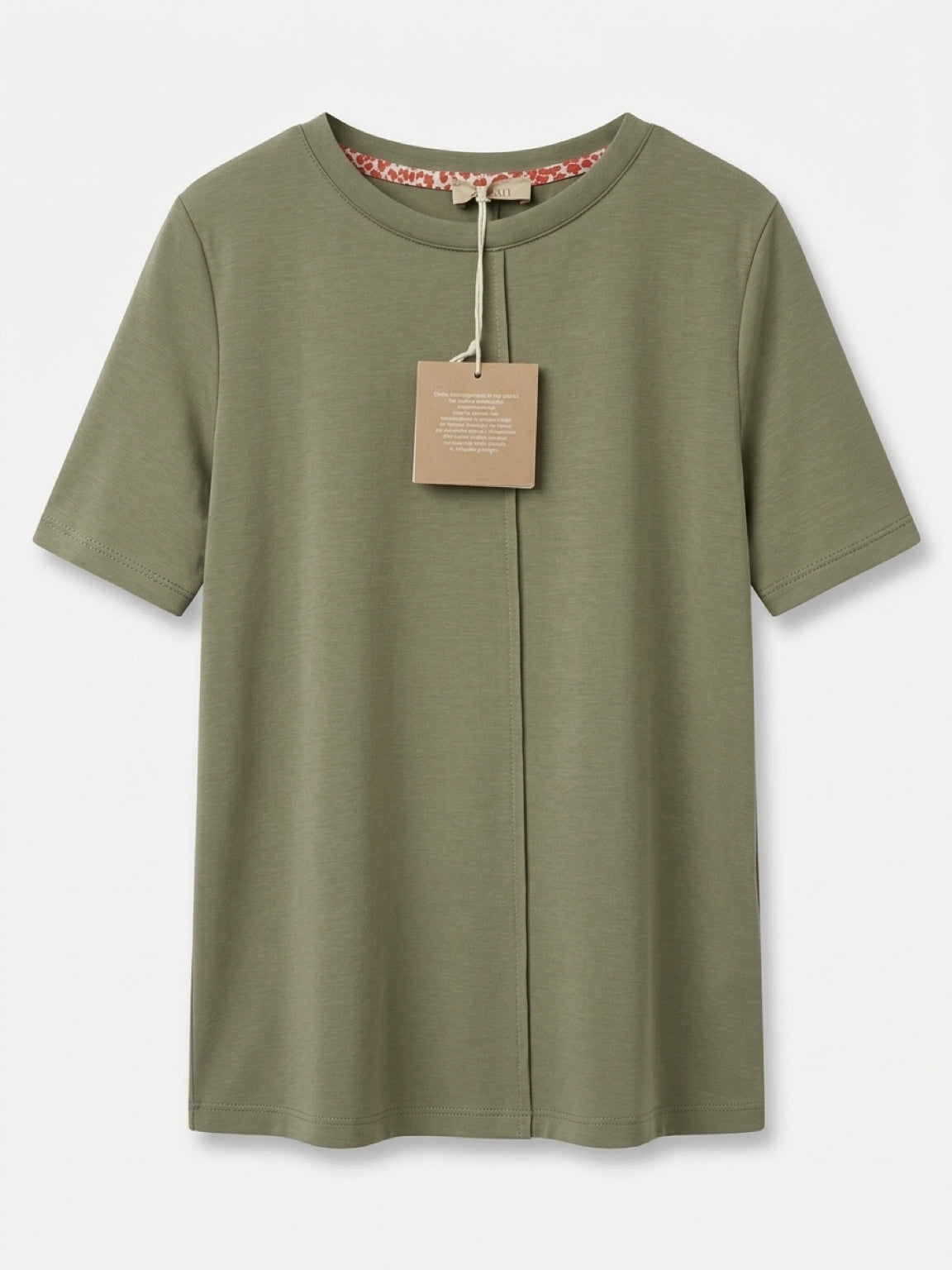 Damen T-Shirt mit Rundhalsausschnitt & Etikett – Bequemes Basic-Shirt für den Alltag