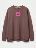Damen-Sweatshirt mit Rundhalsausschnitt und Schlitzsaum – Premium Basic-Pullover in 4 Farben