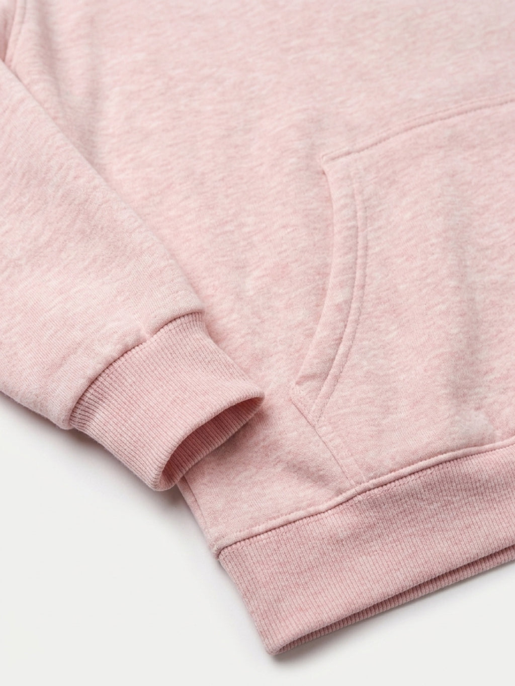 Damen Reißverschluss-Hoodie Hellblau meliert